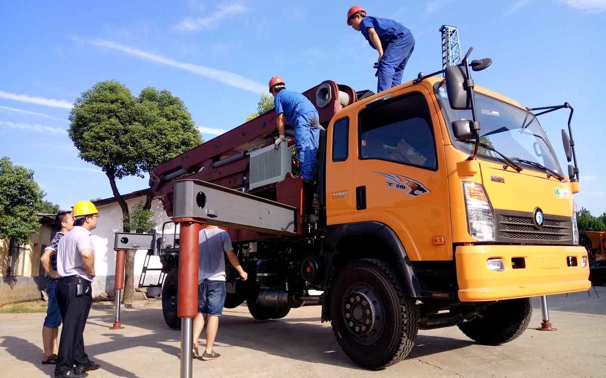 攪拌泵車測試